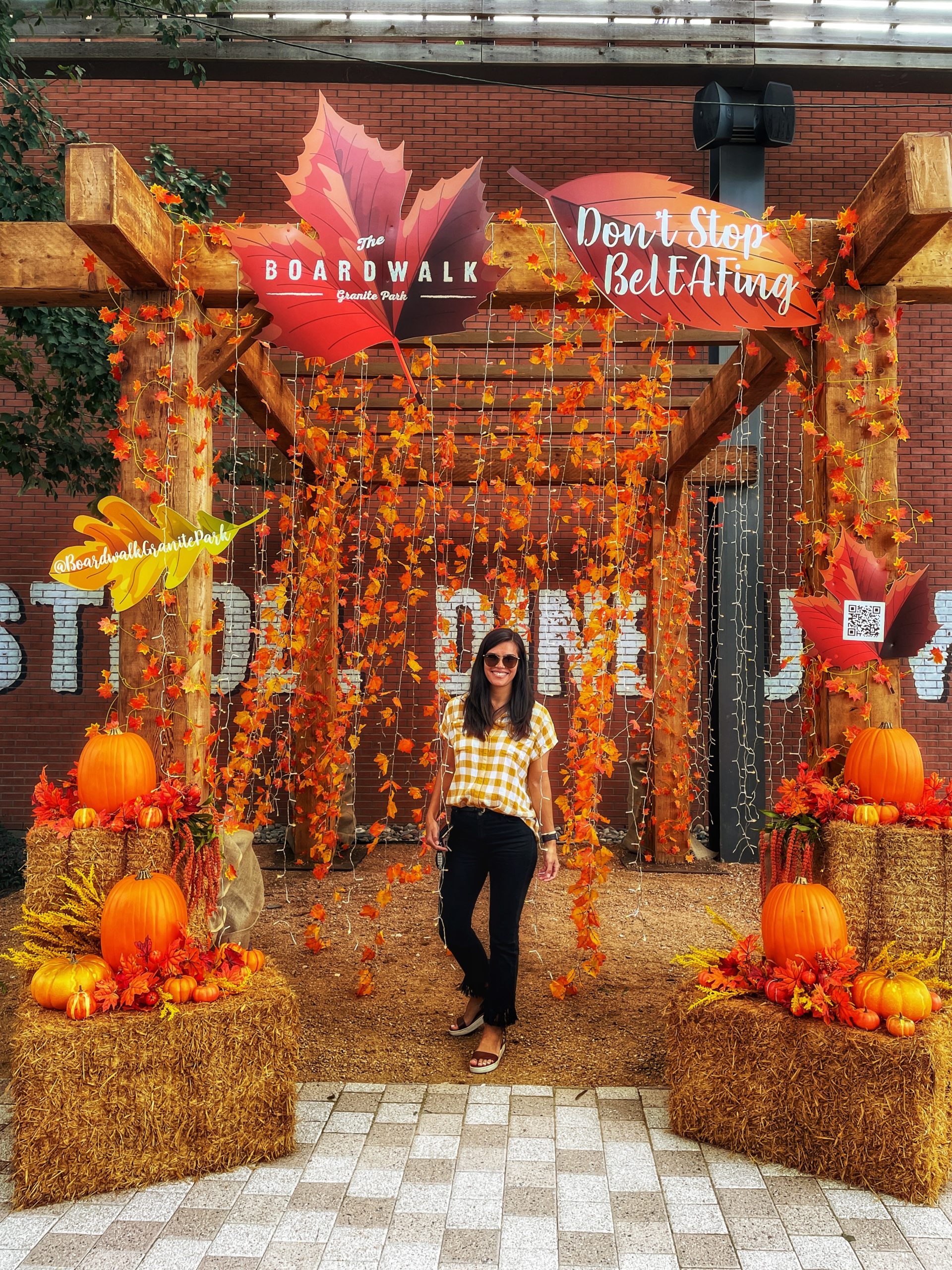 Fall backdrop at The Boardwalk