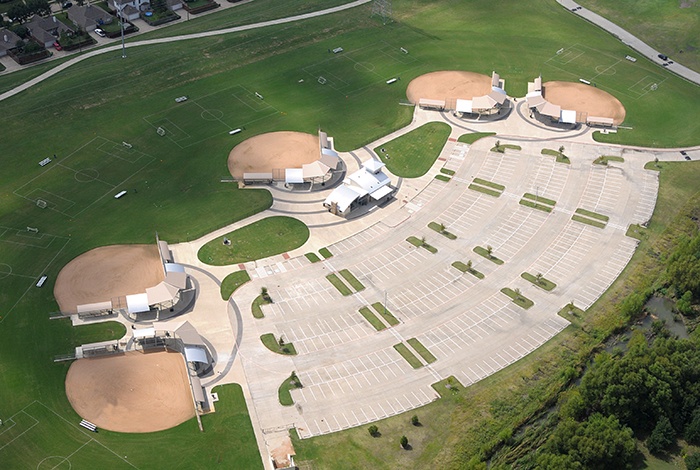 Archgate Park fields aerial