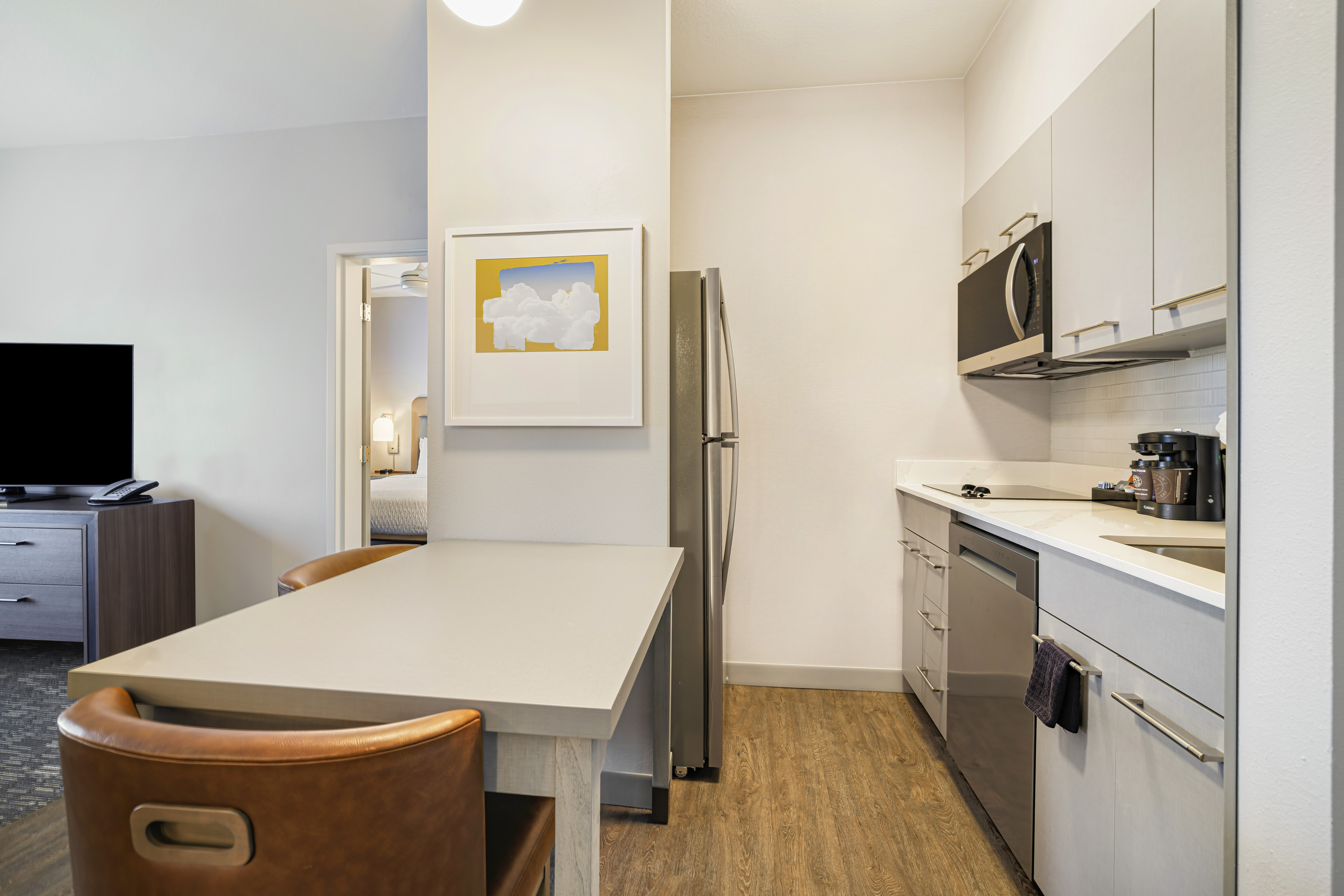 Homewood Suites Plano-Richardson hotel room kitchen