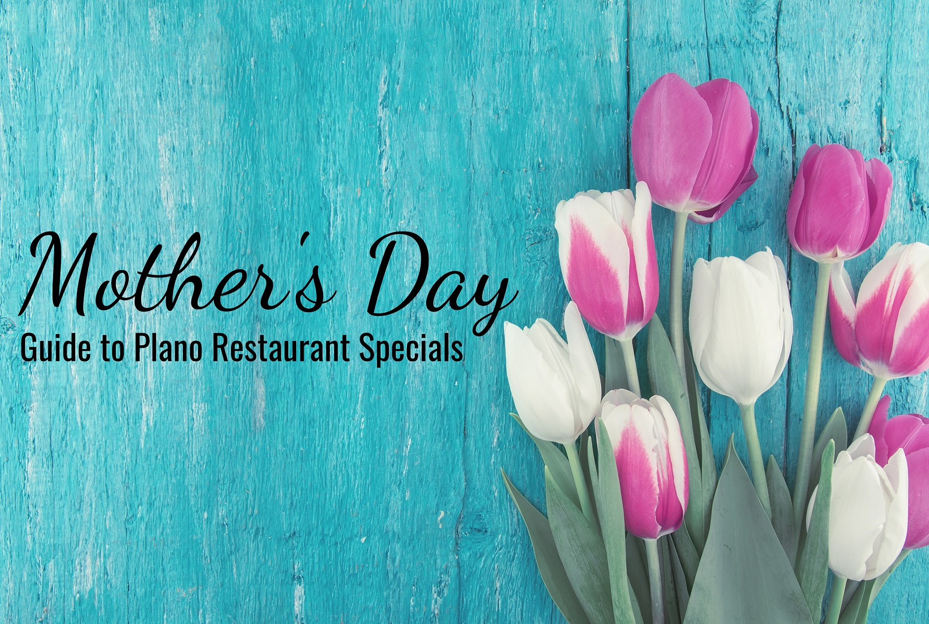 Mother's Day flowers and turquoise background