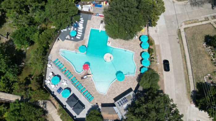 The Texas Pool aerial view