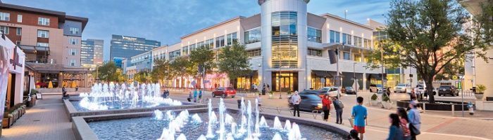 Visitors shopping at Legacy West