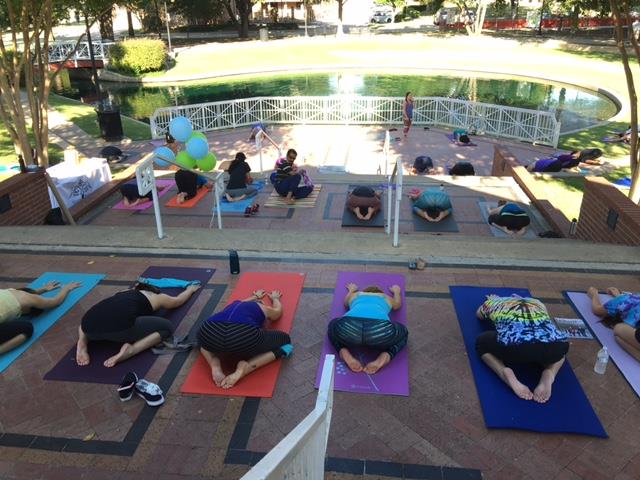 July Fourth Yoga in Haggard Park