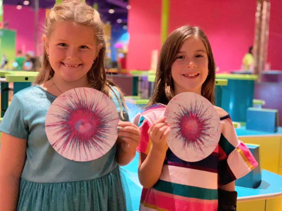 2 young girls at Crayola Experience