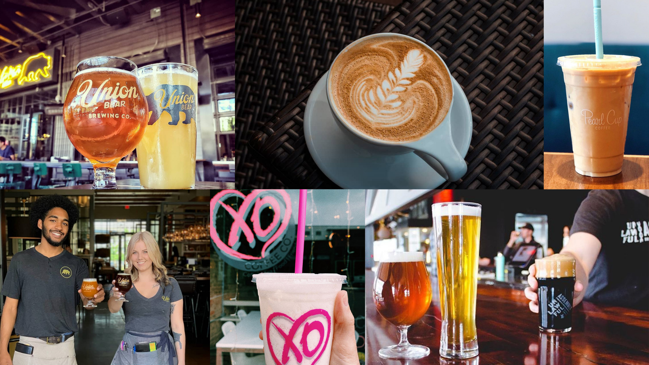 Plano Coffee & Brew Trail photo collage