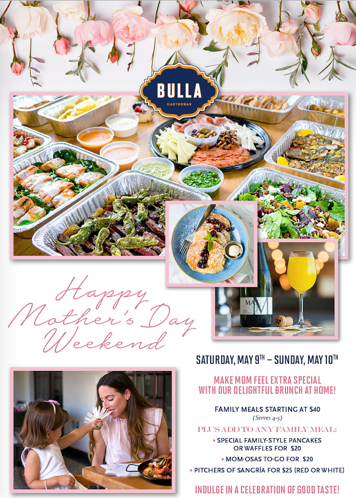 Bulla Mother's Day menu