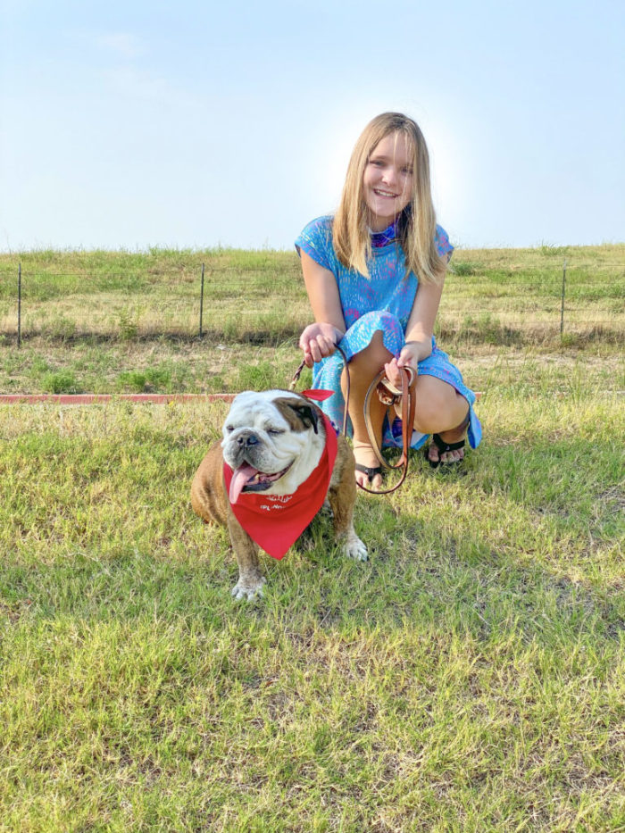 Live Love Texas child and dog at park