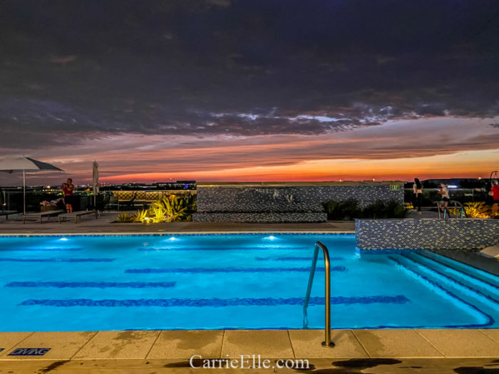 Renaissance pool at sunset