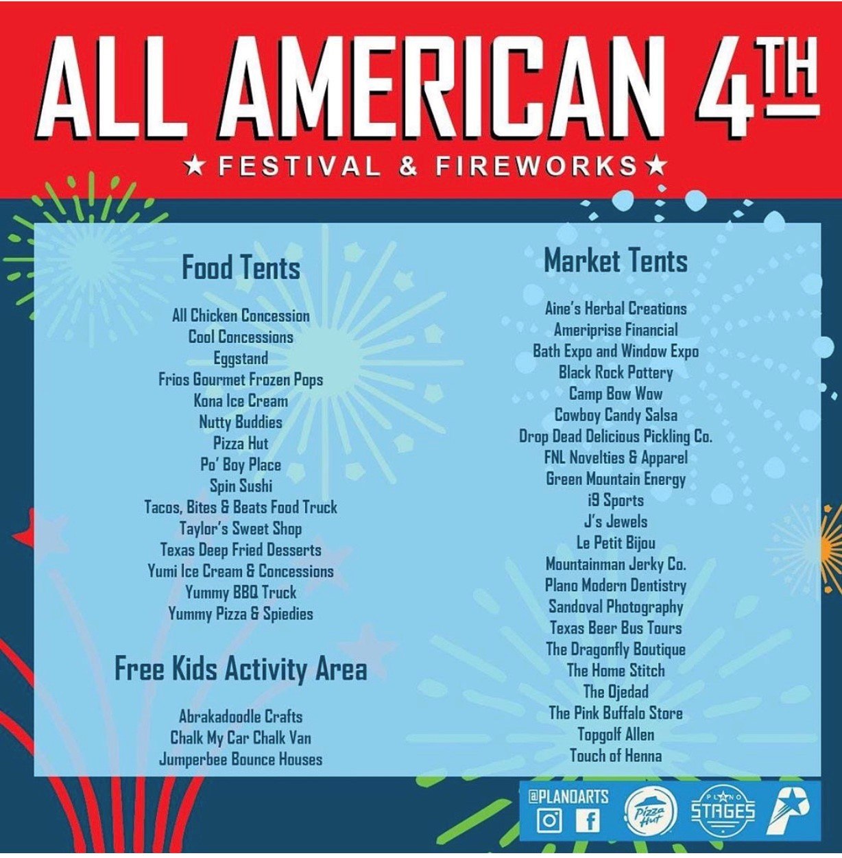 All American Fourth Food & Vendors