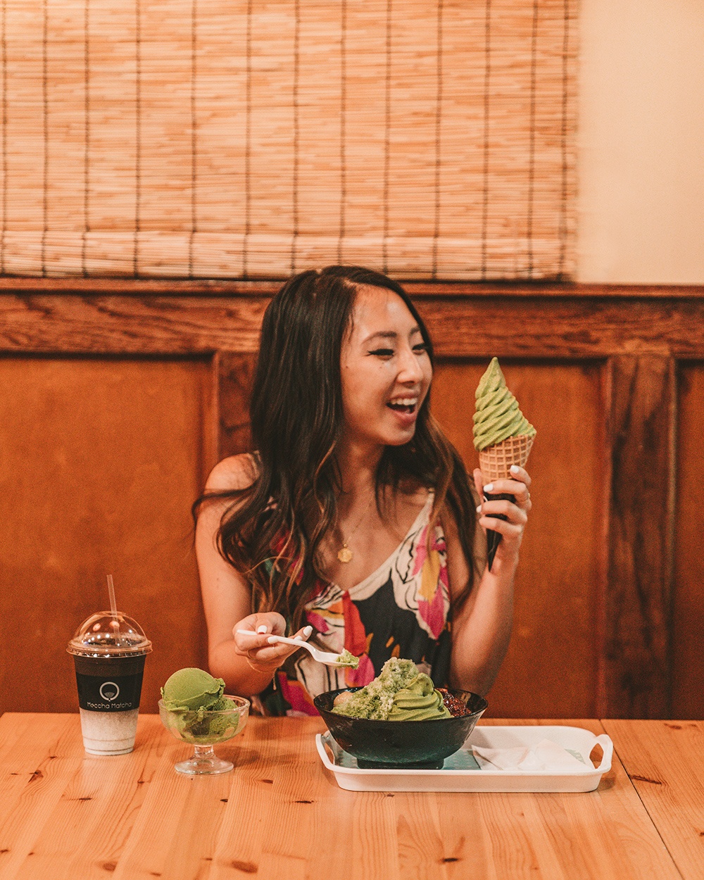 18 Best Plano Restaurants with Jane Ko | Jane eating matcha
