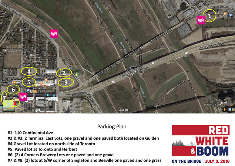 Parking Map - Red, White, & Boom Parking Map - Red, White, & Boom