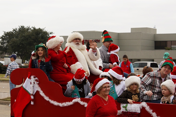 Holiday Parade float with Santa