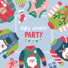 Ugly Sweater Party Adobe Stock Photo