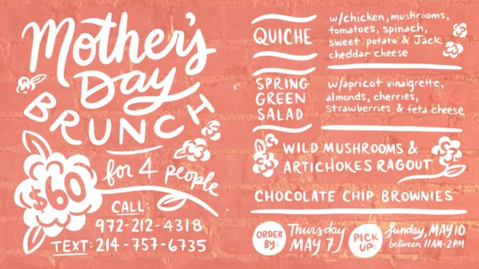 XO Coffee Mother's Day menu