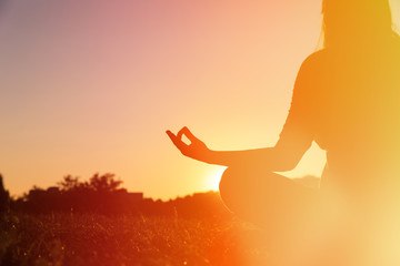 Yoga Sunset Adobe Stock Photo