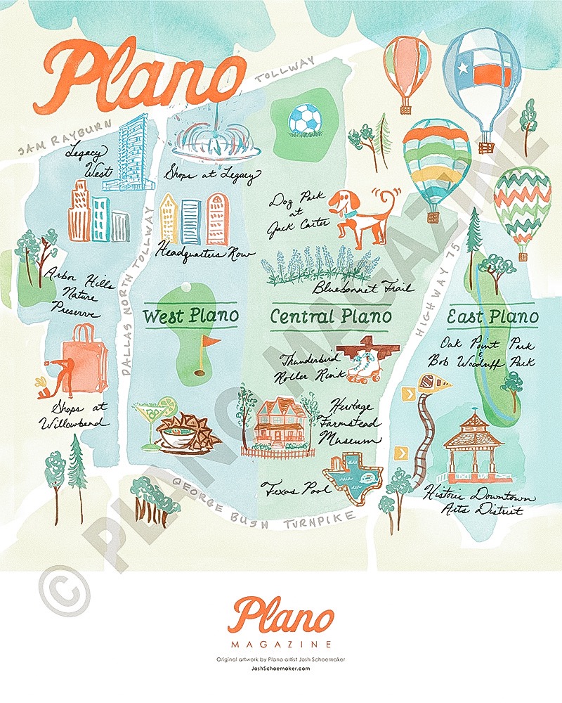 Dog Friendly Plano Map by Plano Magazine