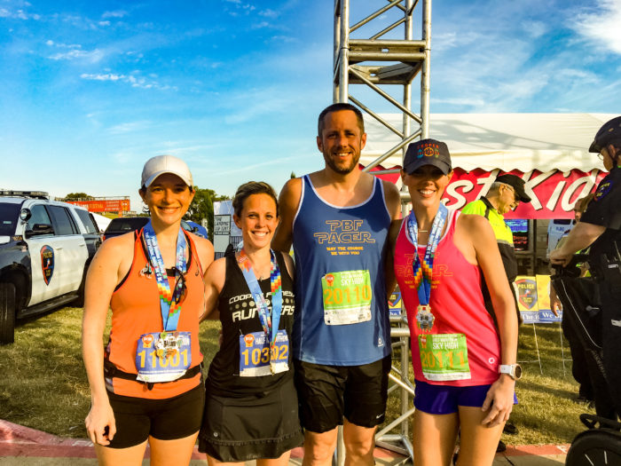 Plano Balloon Festival race runners with medals