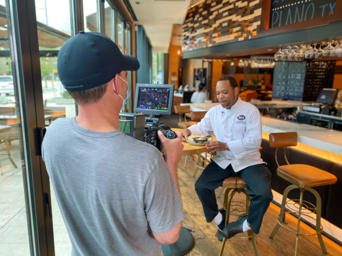 Bulla Gastrobar behind the scenes of videographer and chef