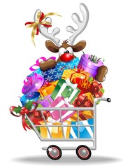 Shopping Buggy Reindeer