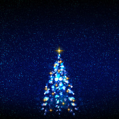 Blue Christmas Tree