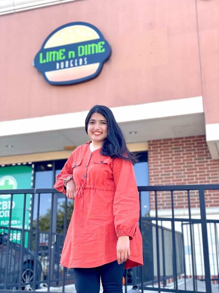 Layla Komal at Lime and Dime Burgers