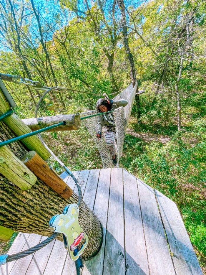 Laurin Curtis, The Life of Jo Jo blogger, at Go Ape in Plano