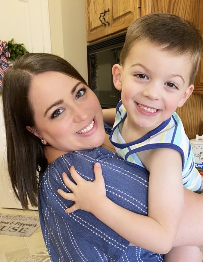 Marisa Obando with her nephew