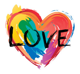 Colorful Love Heart Adobe Stock Photo