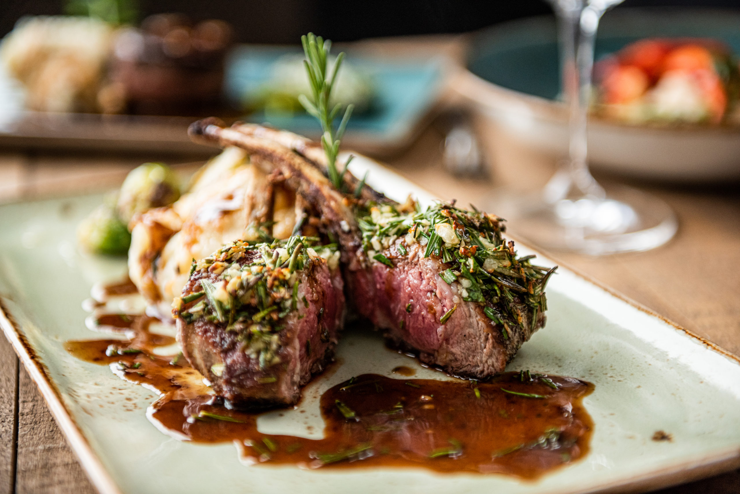 Rack of lamb at Cru