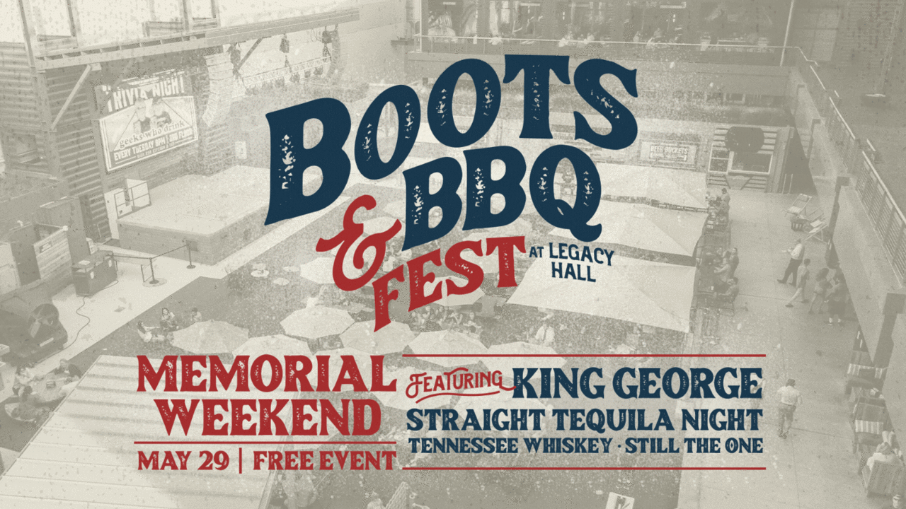 Legacy Hall Boots & BBQ graphic