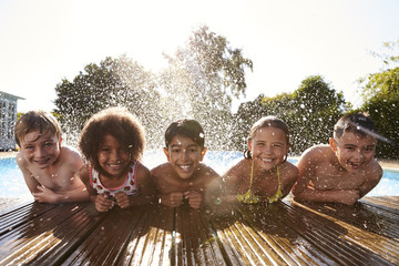 Kids Swimming Adobe Stock Photo