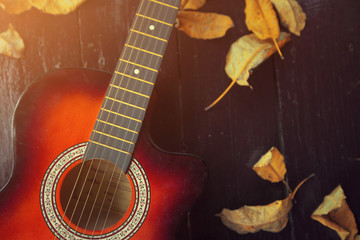 Red Guitar Adobe Stock Photo