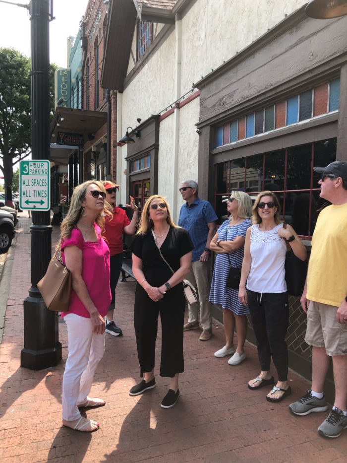 Lone Star Food Tours group in Downtown Plano