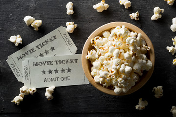 Movie Tickets and Popcorn Adobe Stock Photo