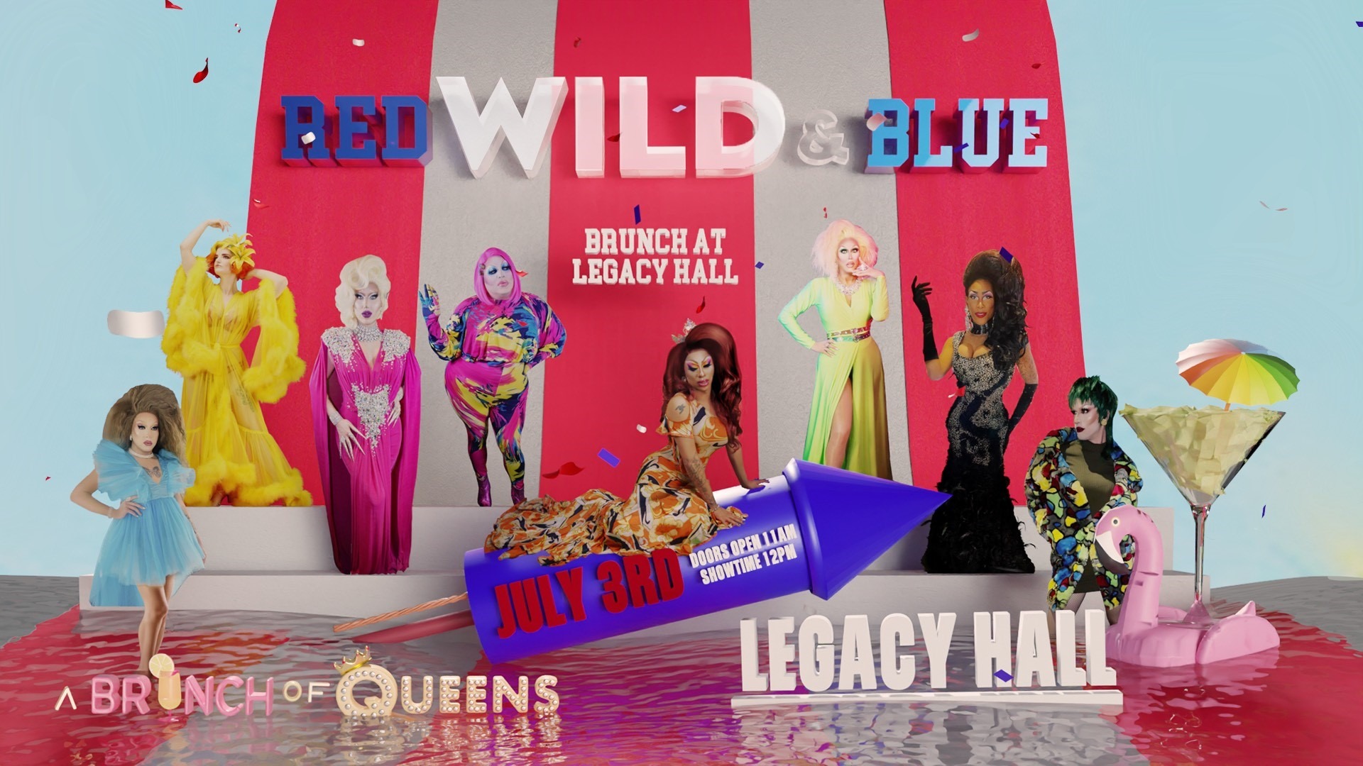Red Wild and Blue Drag Facebook Image