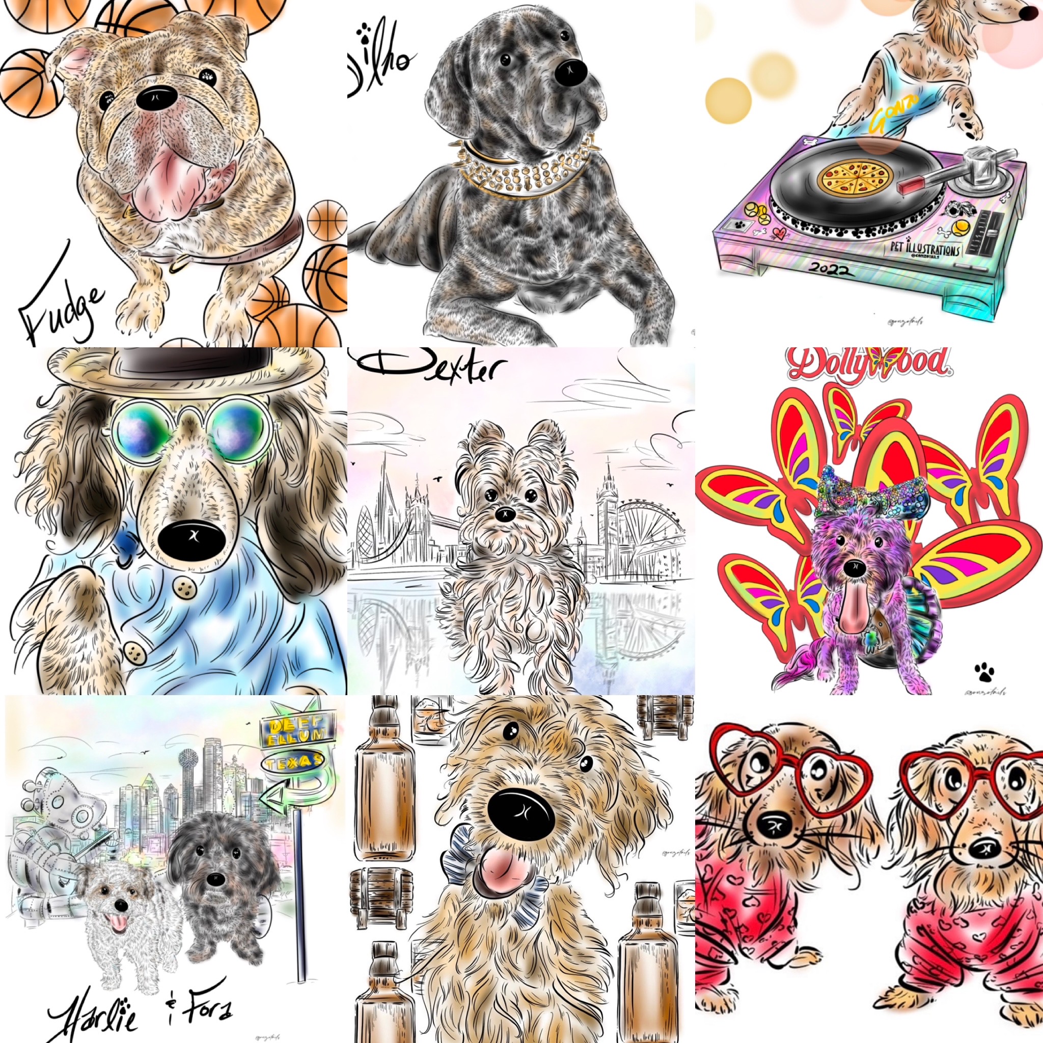 Gonzotails Illustrations