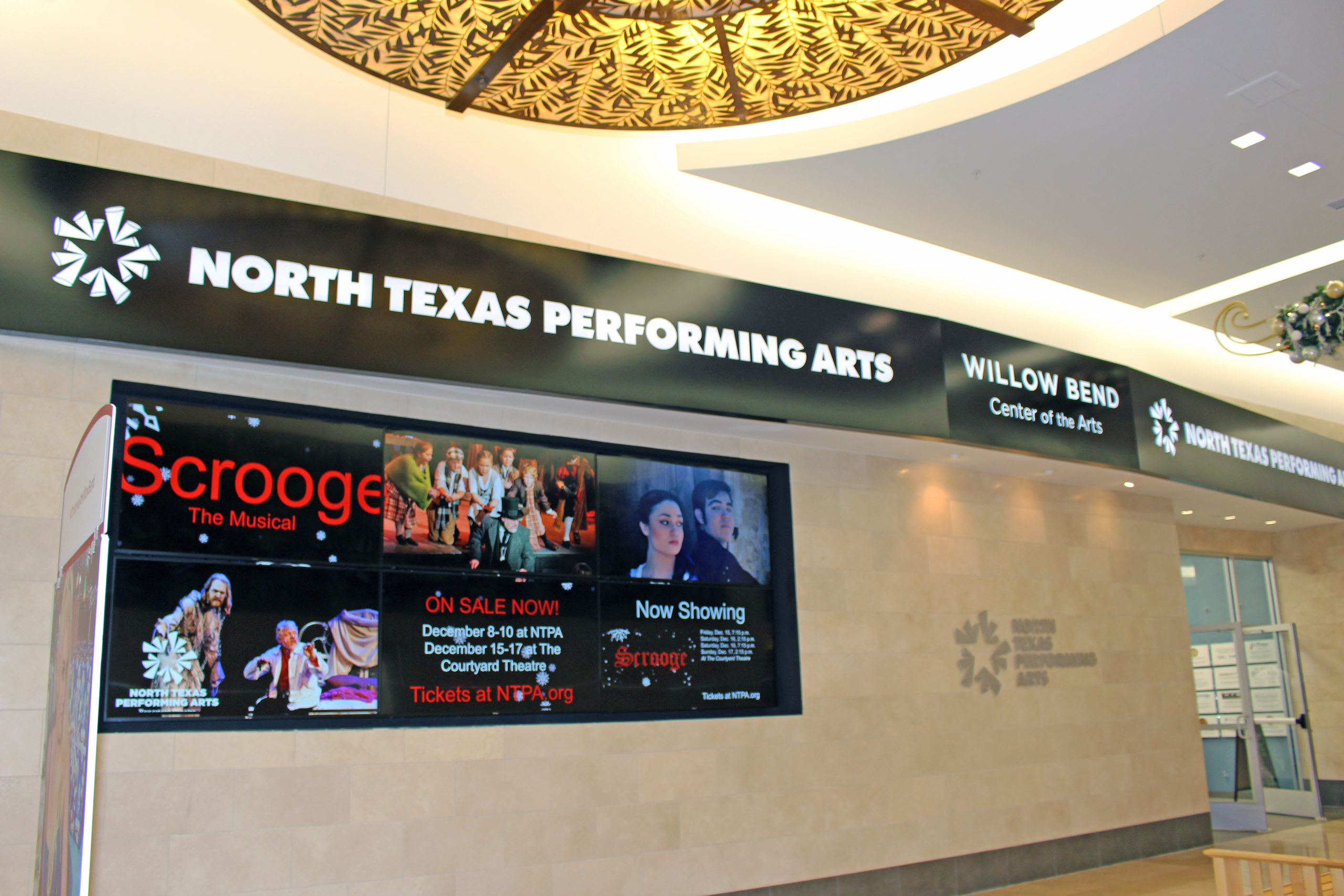 North Texas Performing Arts entry at The Shops at Willow Bend