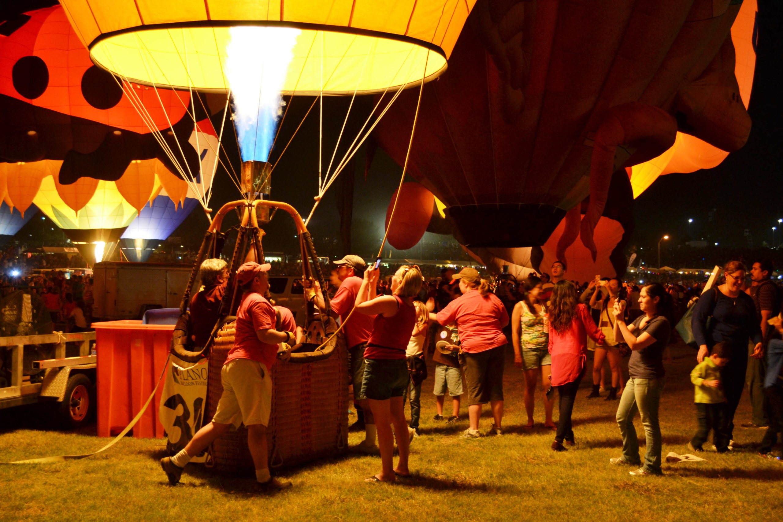 Balloon glow at Plano Balloon Festival