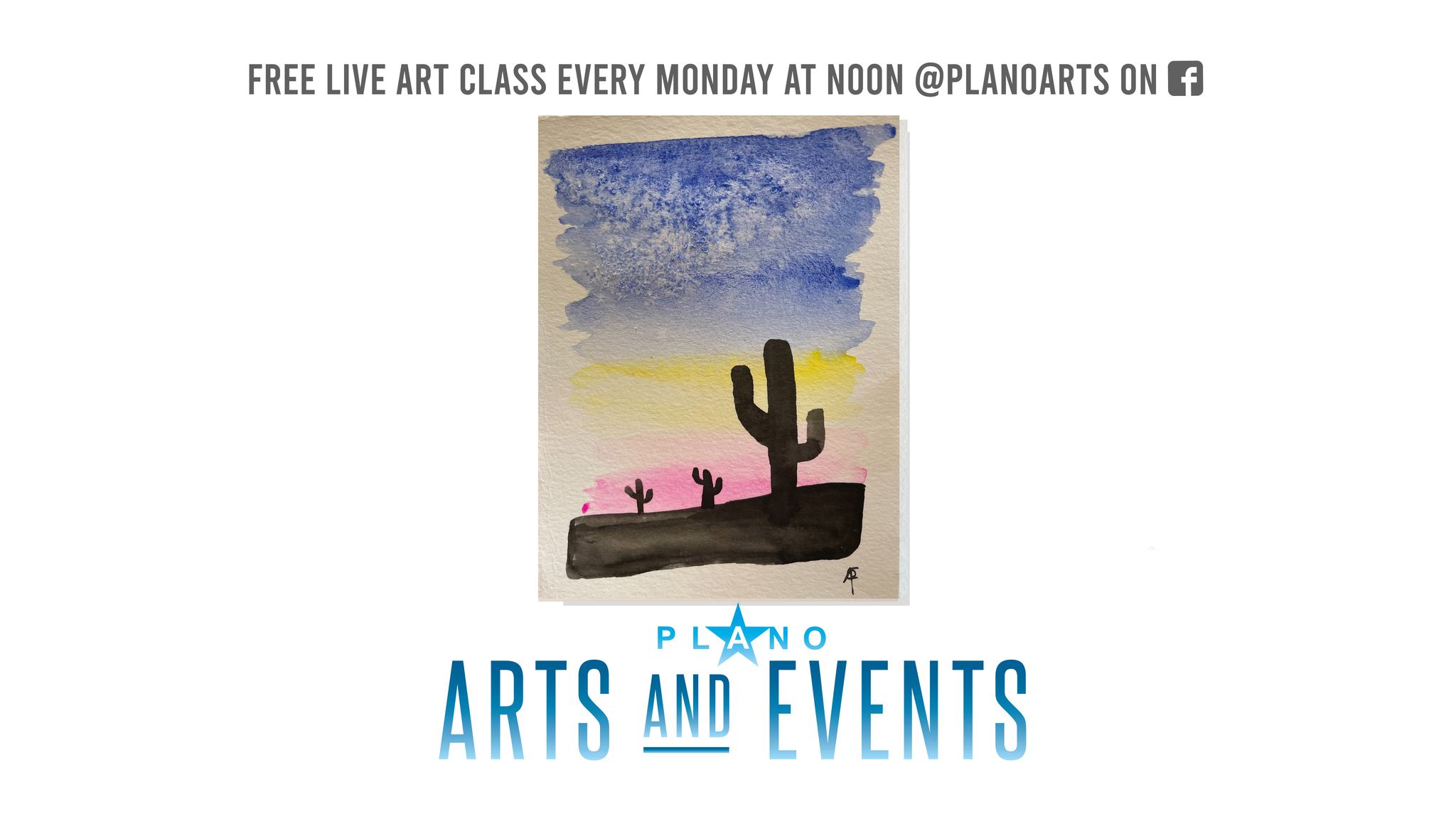 Free Live Art Class South Texas Sunrise Facebook Image