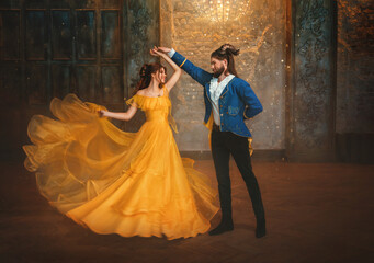 Beauty and Beast Dancing Adobe Stock Photo