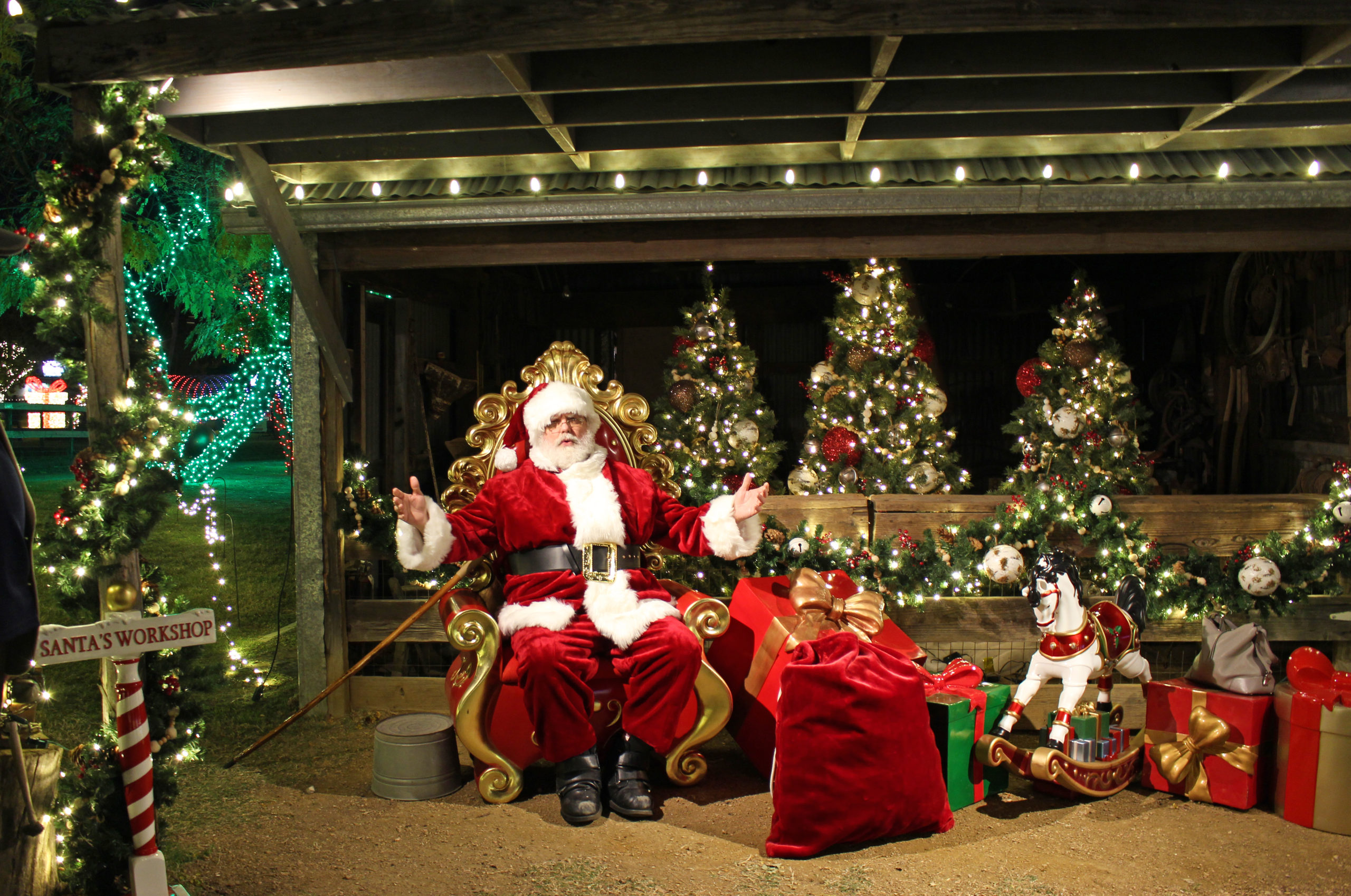 Santa at Lights on the Farm - Holiday fun in Plano, TX