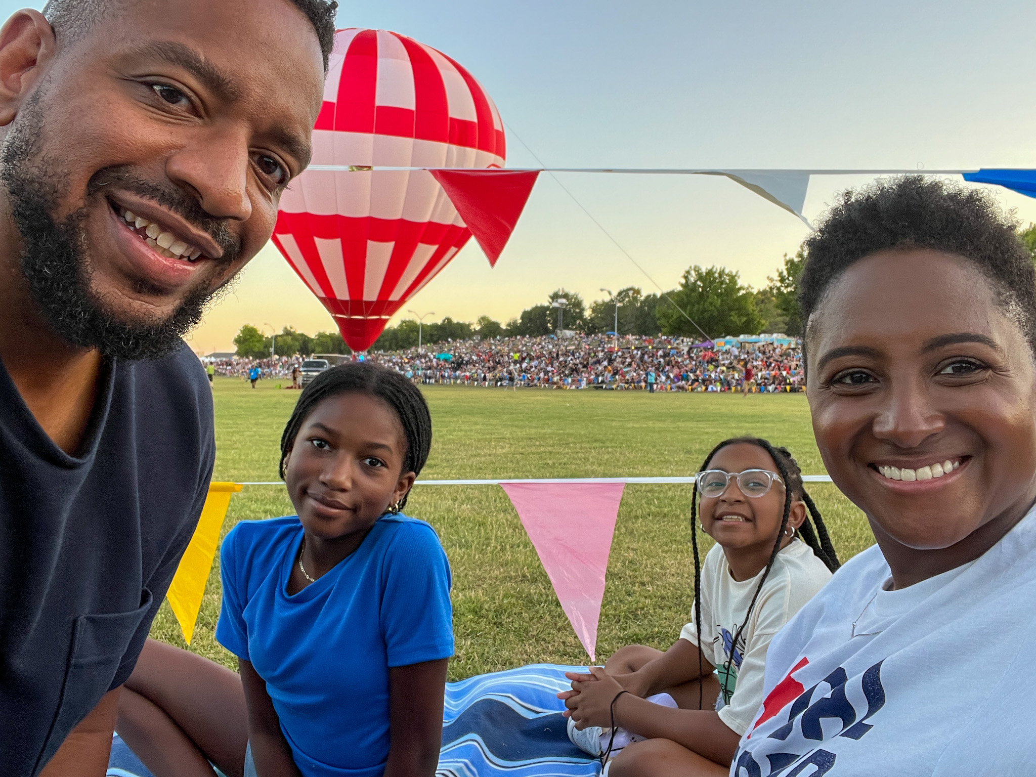 The Spring Break Family at the Plano Balloon Festival