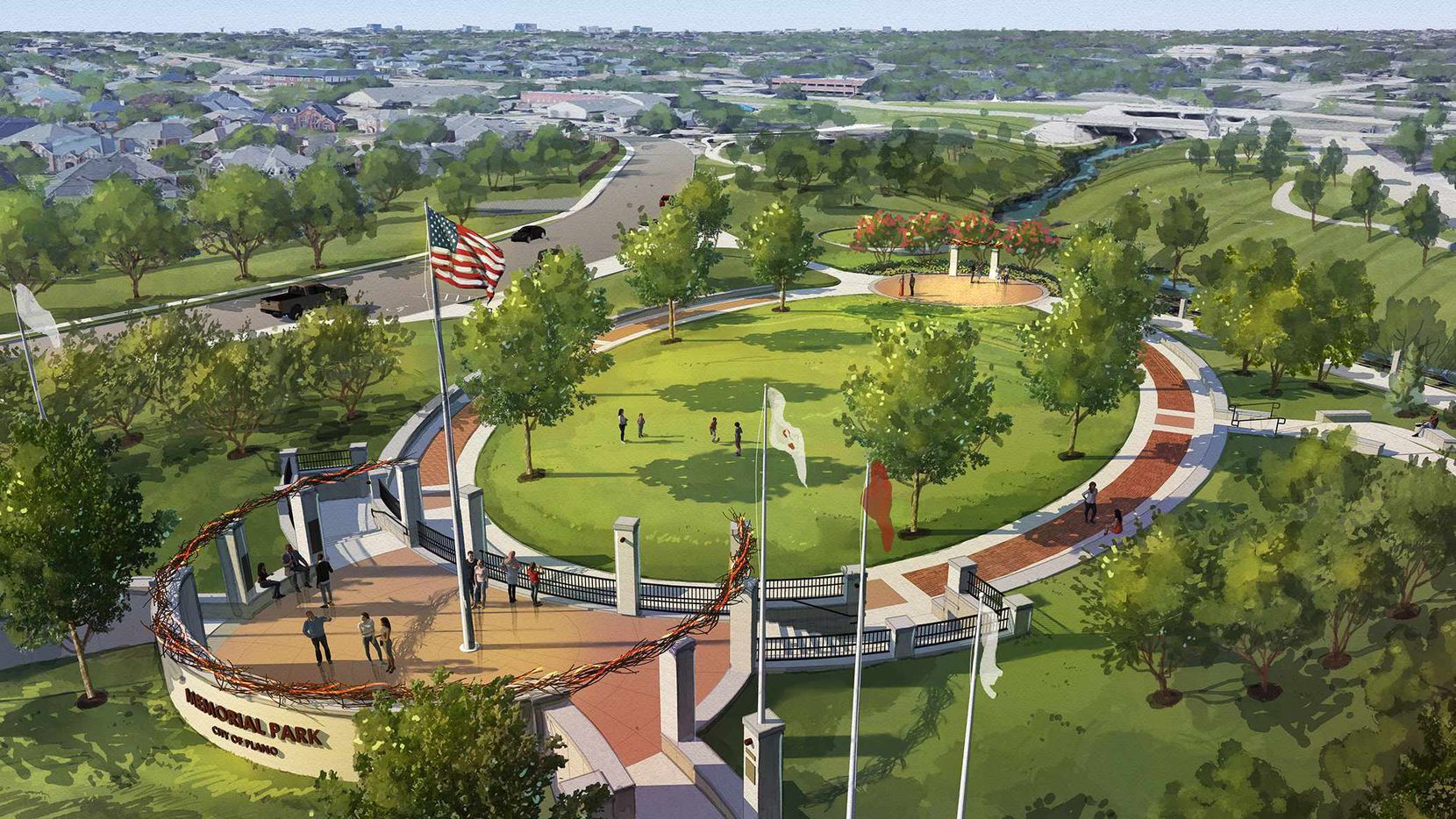 Plano Memorial Park rendering