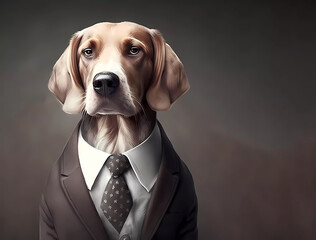 Dog in Suit Adobe Stock Photo