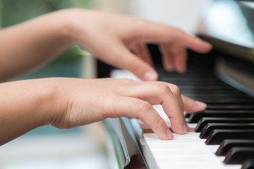 Hands on Piano Adobe Stock Photo