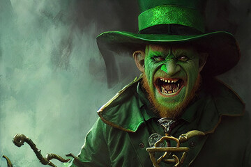 Scary Leprechaun Adobe Stock Photo