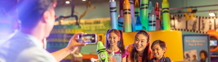 Family at Crayola Experience: a kid-friendly attraction in Plano Texas
