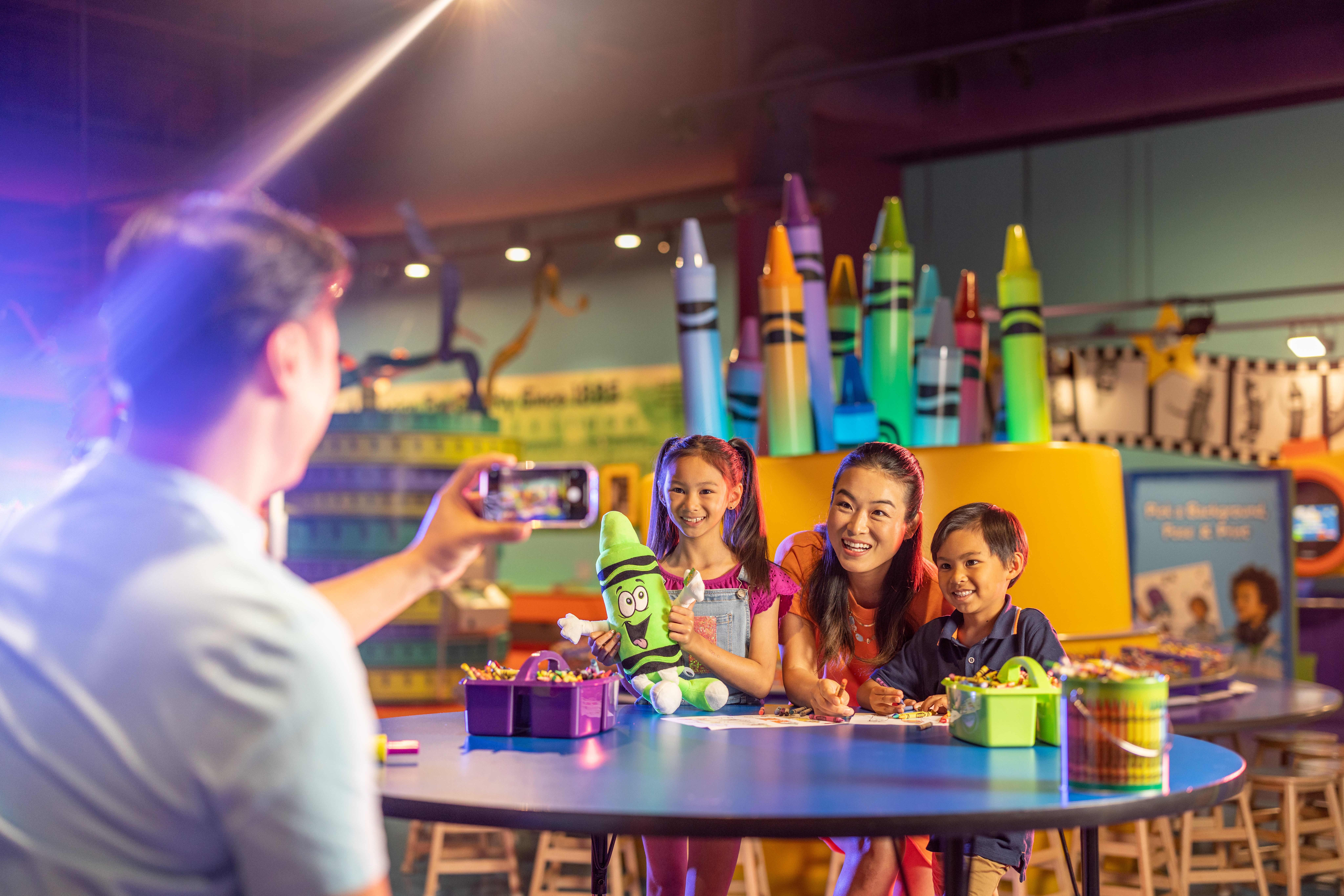 Family at Crayola Experience: a kid-friendly attraction in Plano Texas