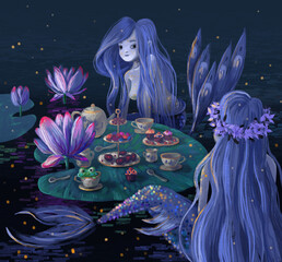 Mermaid Tea Party Adobe Stock Photo