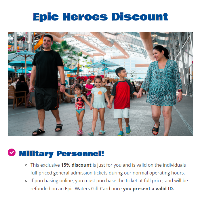 Epic Waters promotions